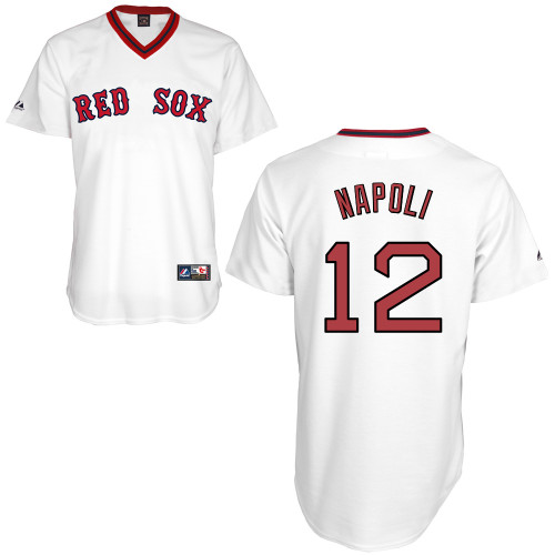 Mike Napoli #12 Youth Baseball Jersey-Boston Red Sox Authentic Home Alumni Association MLB Jersey